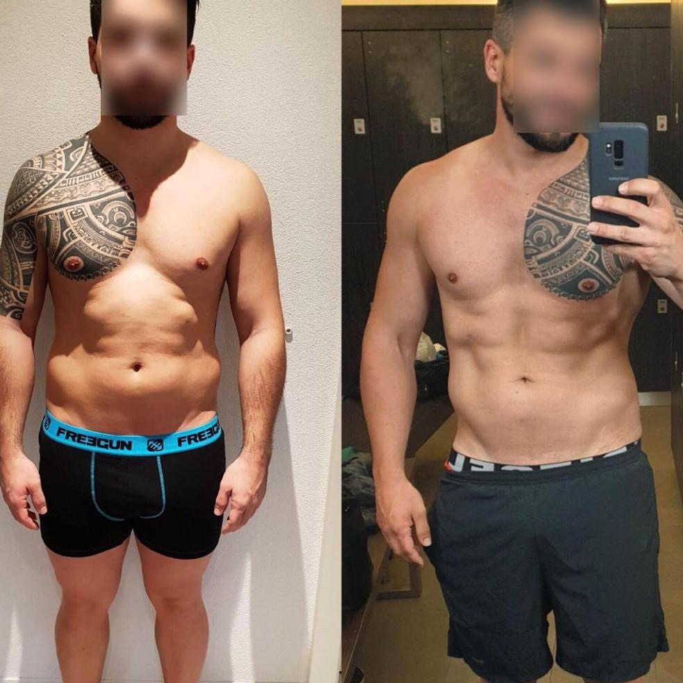 Transformation avant / après d’un membre Beexfit