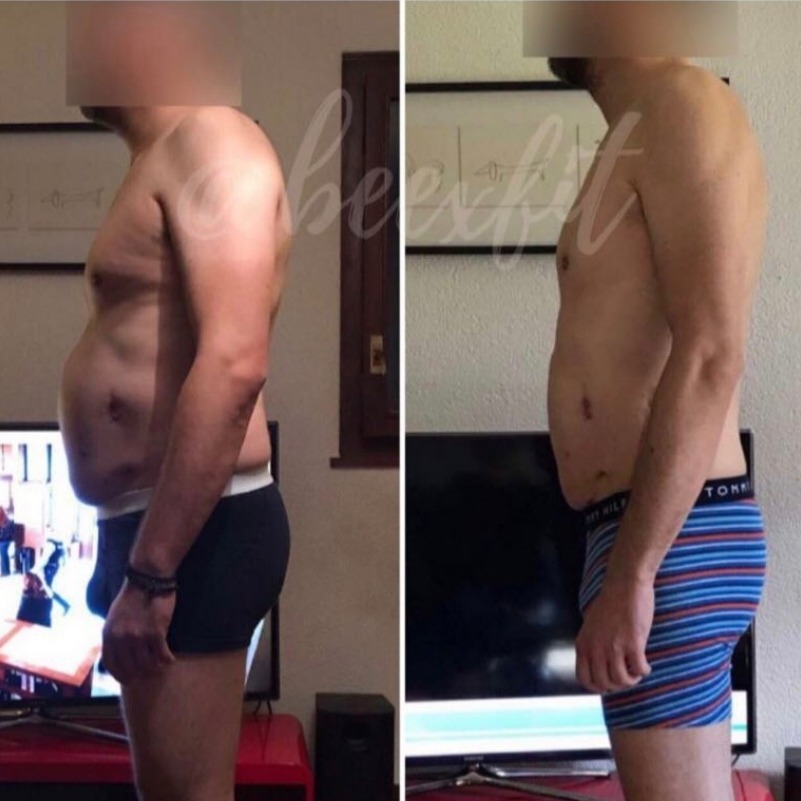 Transformation avant / après d’un membre Beexfit
